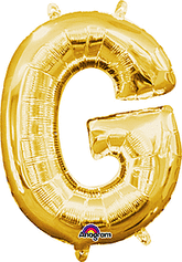 Gold Letter "G" Mylar 16 Inch Balloon